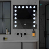 LED Spiegel Quadratisch | Touch-Schalter | Kaltweißes Licht - Reyze Seria Salono Model 6